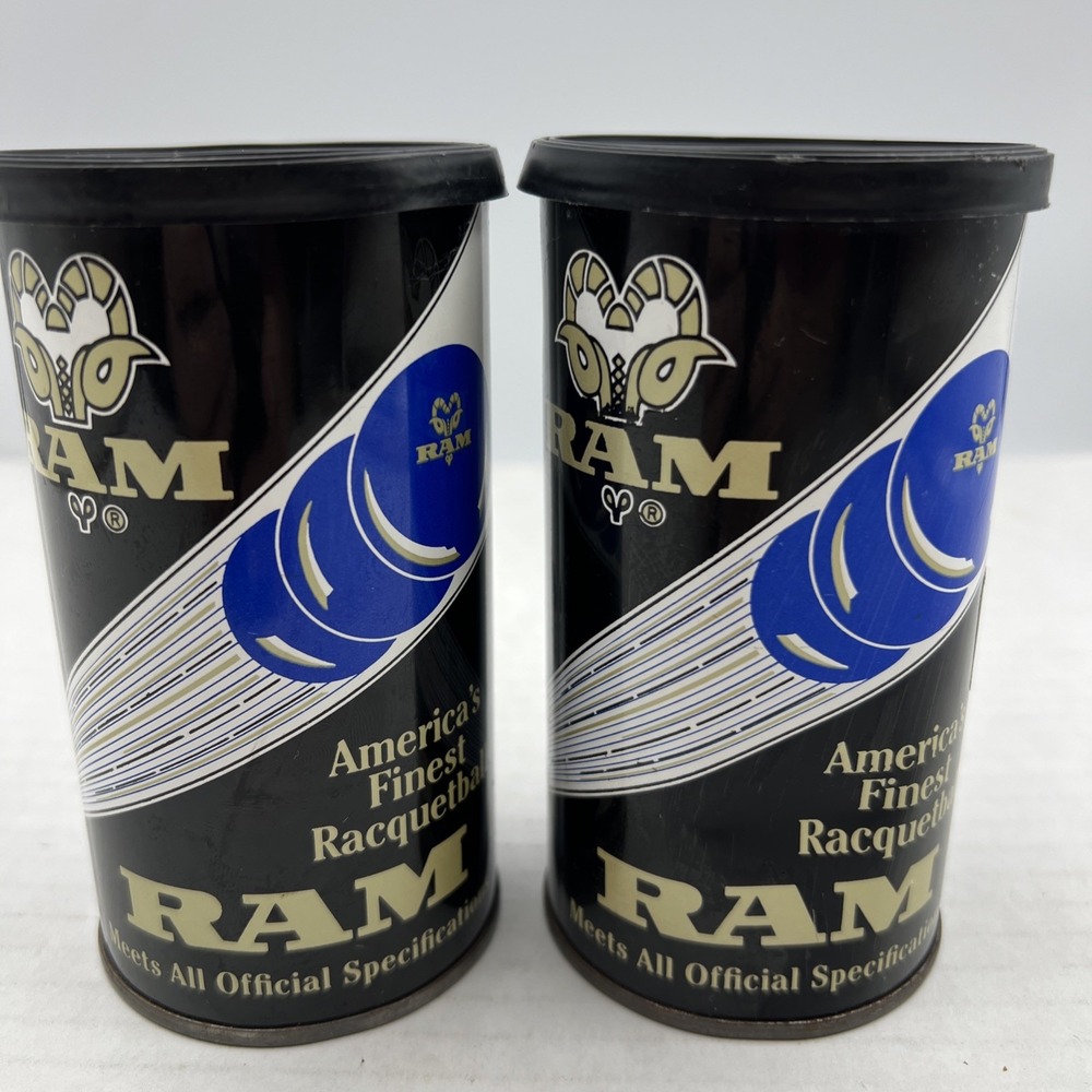 Vintage Ram Racquetball 2 cans SEALED Balls Marty Hogan plays (4 balls)‎